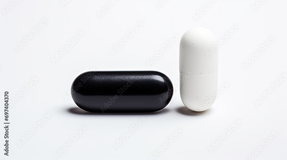 Supplement black pill white background Supplement black pill white background