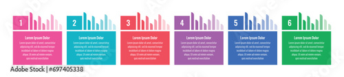 square shaped web, annual report, internet informational template. business information template. six options infographic template