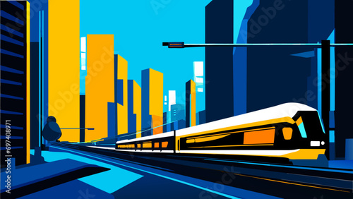 A city street during a rainy day. vektor icon illustation