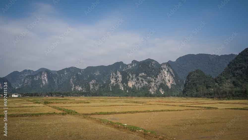 The landscape of Phong Nha Region in Northern Vietnam The landscape of Phong Nha Region in Northern Vietnam