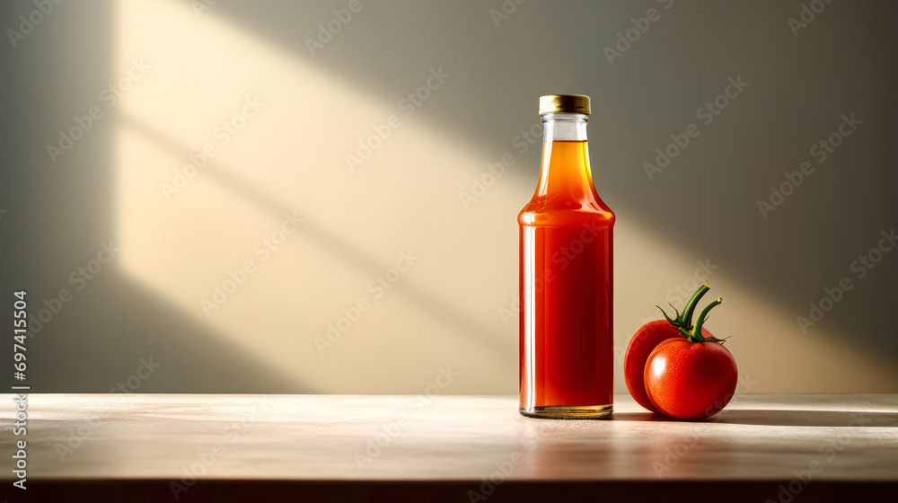tomato juice in a glass bottle tomato juice in a glass bottle