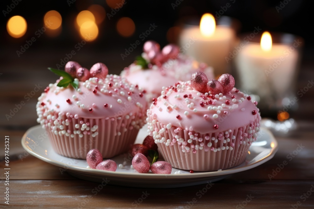 Valentine’s Day simple cakes in pastel tones