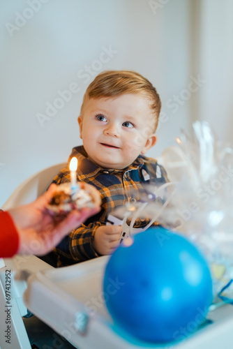 Toddler celebrating birthday