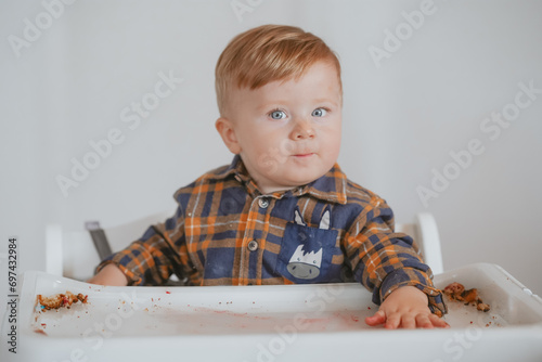 Toddler celebrating birthday