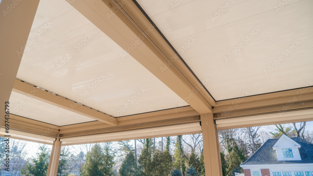 Pergola awning in the sunshine photo Pergola awning in the sunshine photo