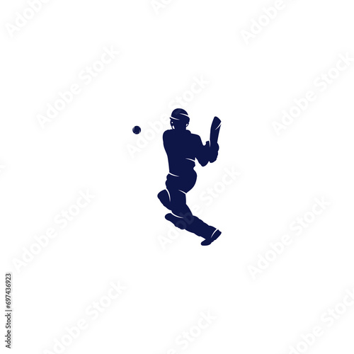 Batsman playing cricket vector design. Cricket competition logo. photo