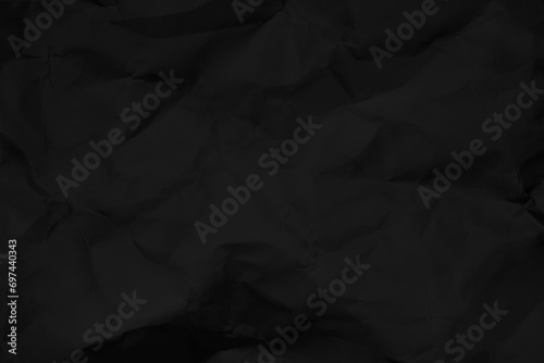 Black crumpled paper texture background, Black wrinkled paper texture background, Black crease fabric texture background, Black wrinkled fabric texture background.