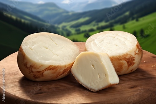 Smoked Cheese, Traditional Polish Oscypek, Slovak Mountain Snack, Sheep Milk Product photo