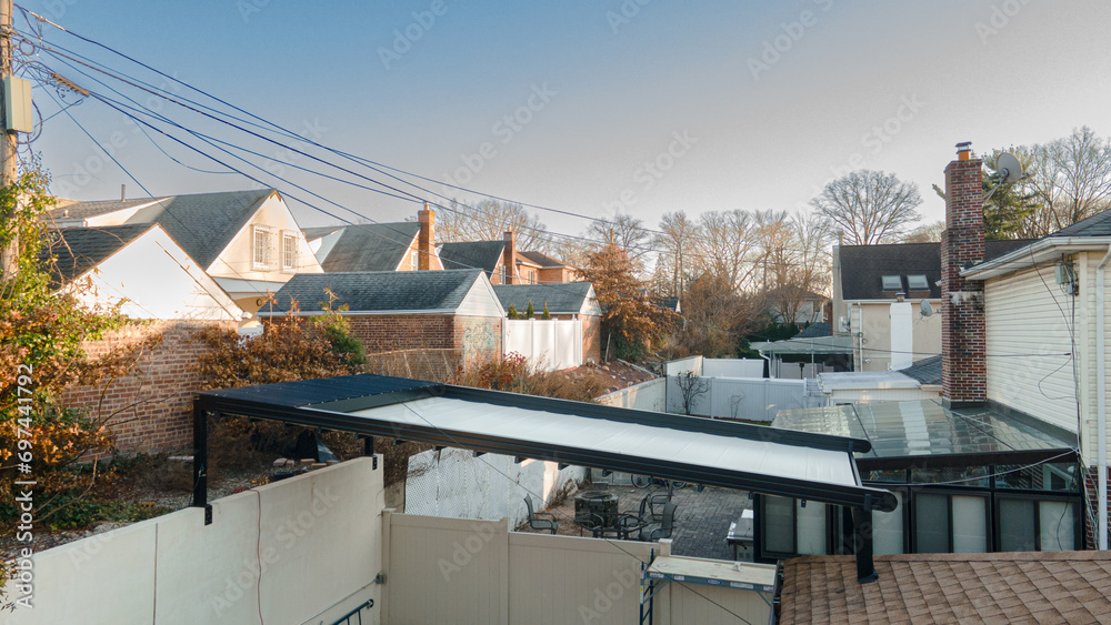 Fototapeta premium Pergola awning in the sunshine photo