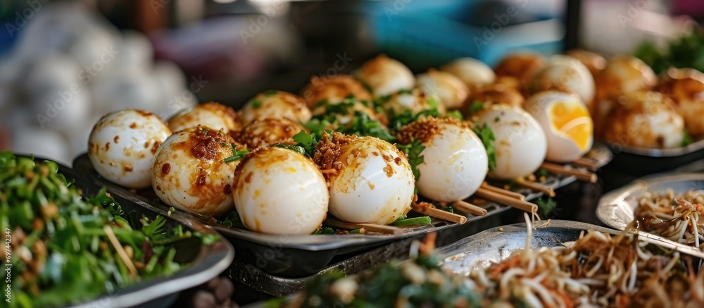 Balut is a popular street food in South China and Southeast Asia, consisting of a cooked fertilized egg.