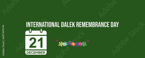Obraz na plátně International Dalek Remembrance Day 21 December event banner design
