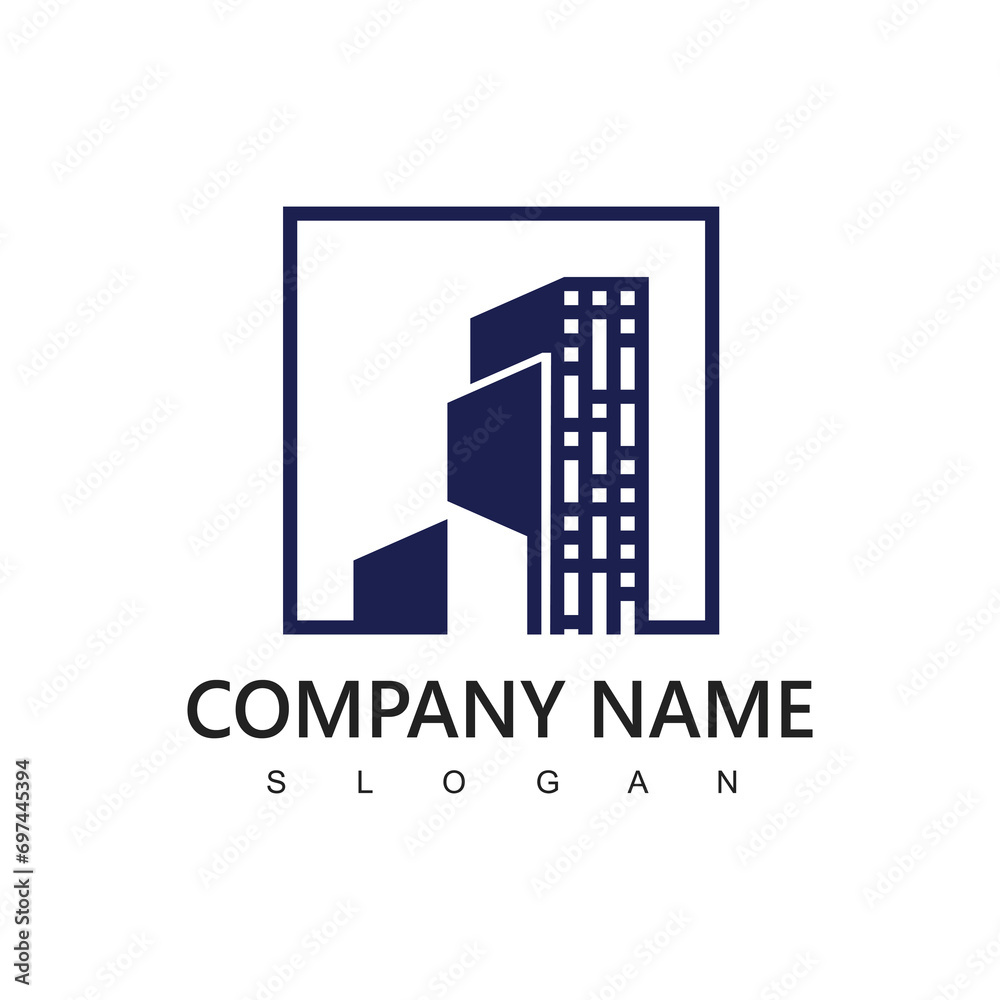 Building logo design architecture for real estate and construction company