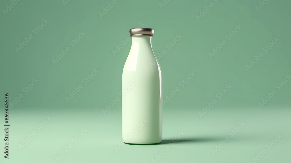 Invigorating soft green cocktail on a light background. Invigorating soft green cocktail on a light background.