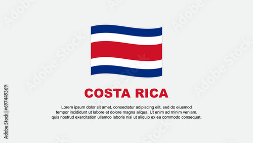 Costa Rica Flag Abstract Background Design Template. Costa Rica Independence Day Banner Social Media Vector Illustration. Costa Rica Background