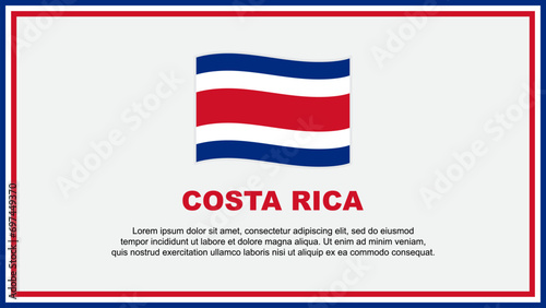 Costa Rica Flag Abstract Background Design Template. Costa Rica Independence Day Banner Social Media Vector Illustration. Costa Rica Banner