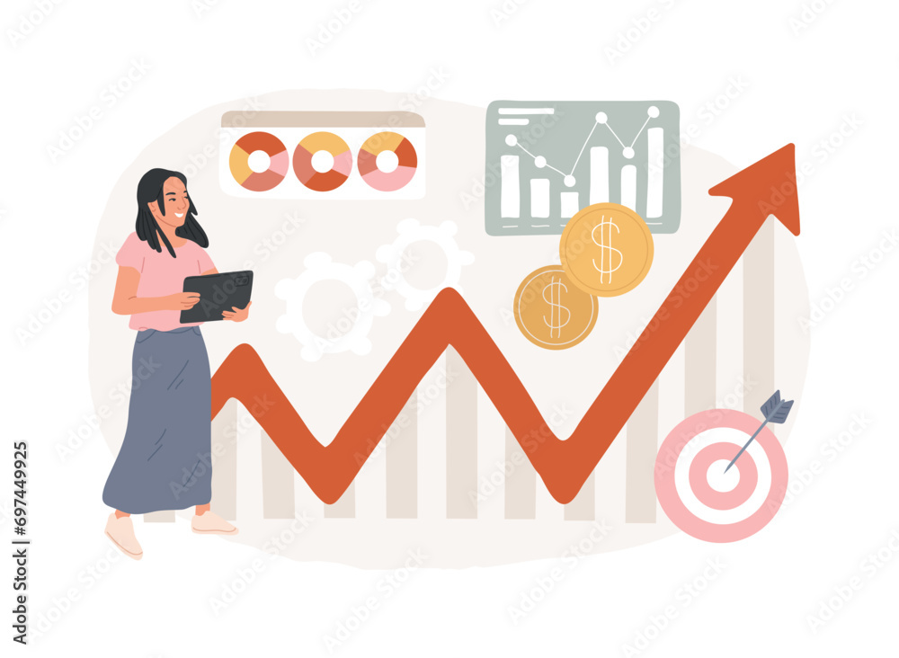 Business growth isolated concept vector illustration. Sustainable ...