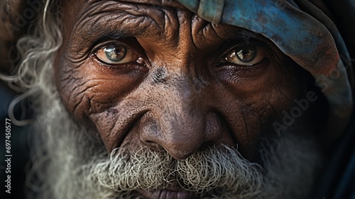Faces marked by hardship and resilience  a close-up portraying the human side of poverty.