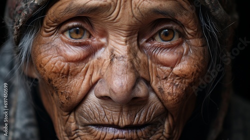 Faces marked by hardship and resilience, a close-up portraying the human side of poverty. © Rustam