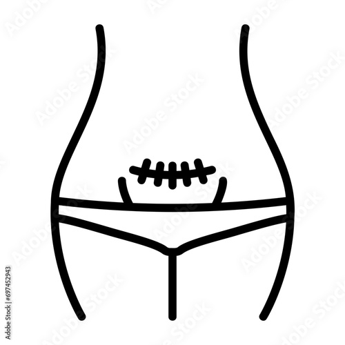 c section outline icon