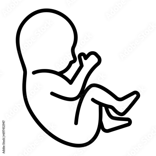 fetus outline icon