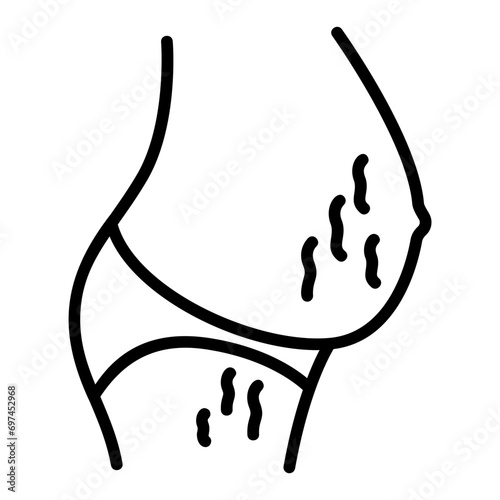 stretch marks outline icon