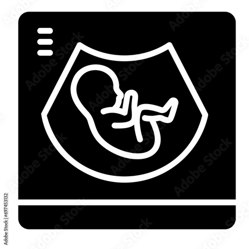 ultrasound glyph icon