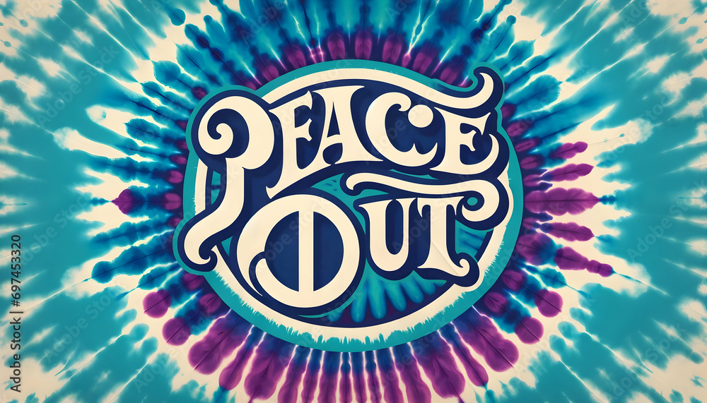 Vintage style Graphic With The Phrase PEACE OUT In A 70 s Inspired vintage-style-graphic-with-the-phrase-peace-out-in-a-70-s-inspired