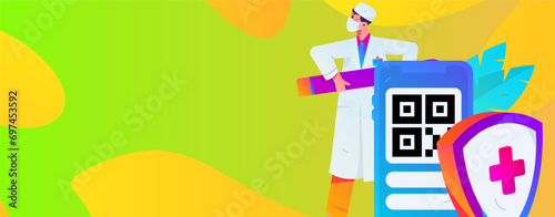 Medical characters fighting the epidemic flat vector concept operation hand drawn illustration
