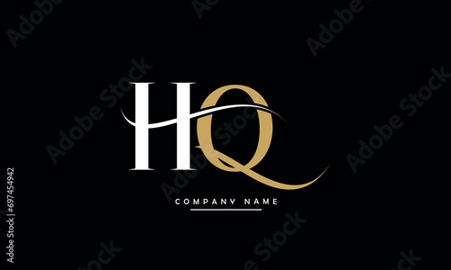 HQ, QH, H, Q Abstract Letters Logo Monogram
