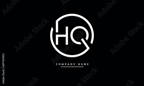 HQ, QH, H, Q Abstract Letters Logo Monogram
