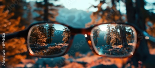 Nature viewed through glasses