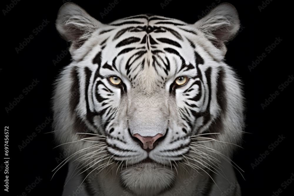 Portrait of a Royal White Tiger Portrait of a Royal White Tiger
