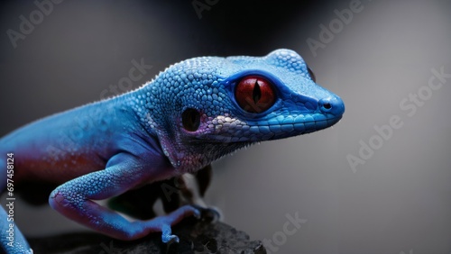 Reptile isolated in black background