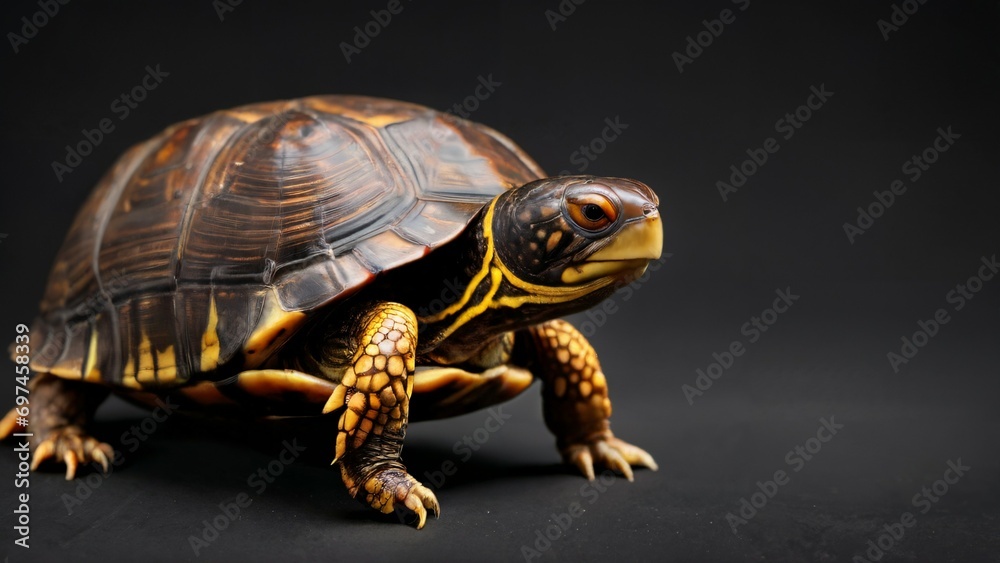 Obraz premium Reptile isolated in black background