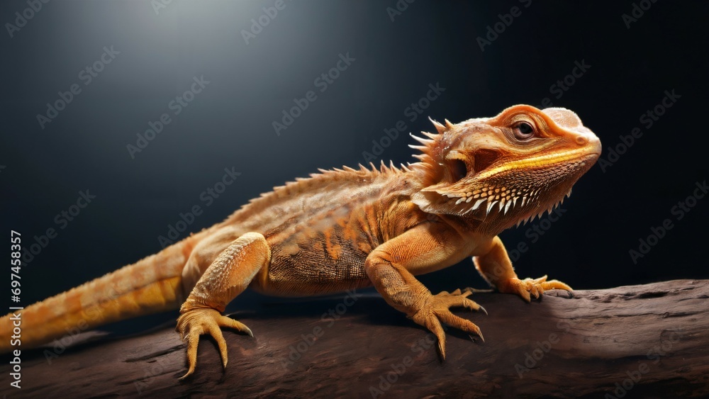 Reptile isolated in black background Reptile isolated in black background