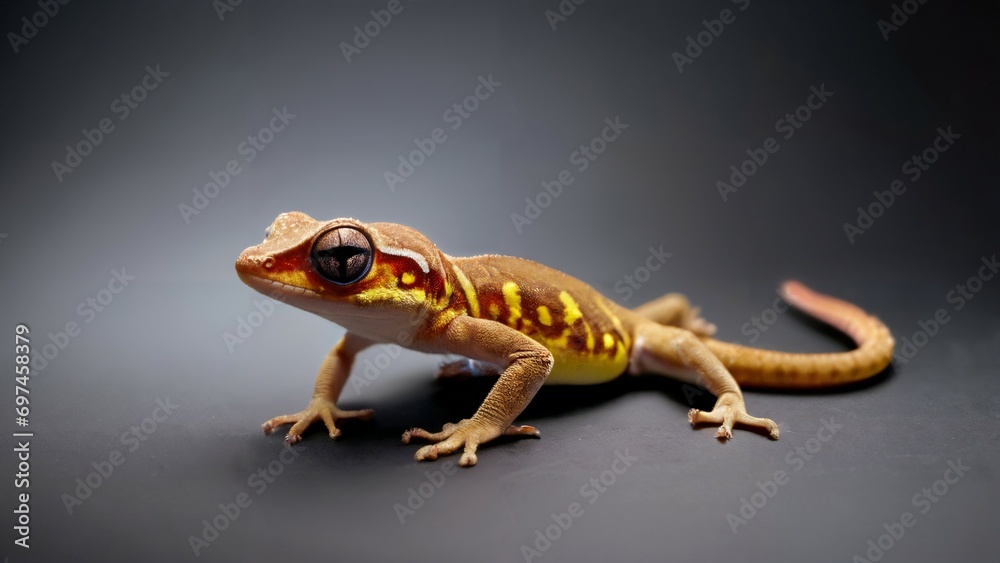 Reptile isolated in black background Reptile isolated in black background