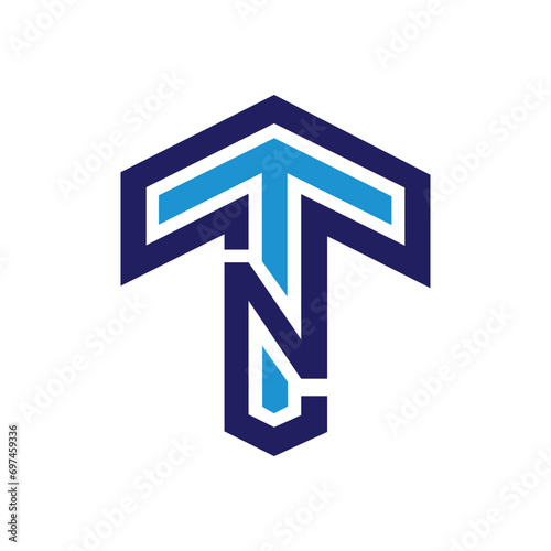 letter nt logo design photo