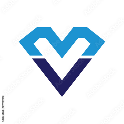 letter mv logo design