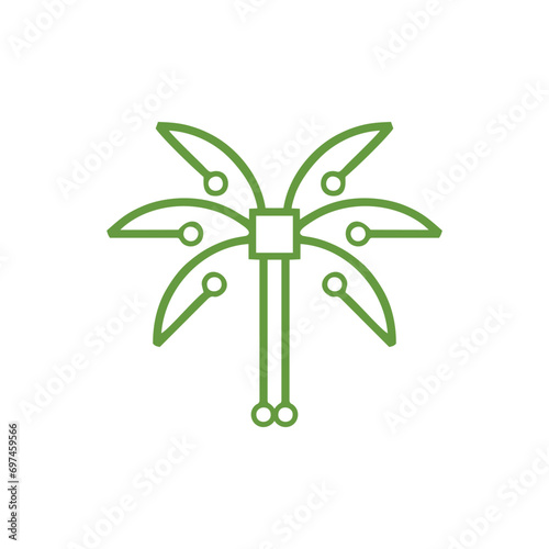palm tree digital logo design
