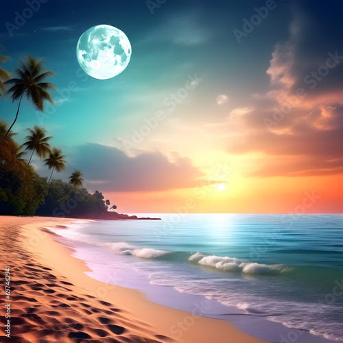 sunset on the beach © 승우 홍