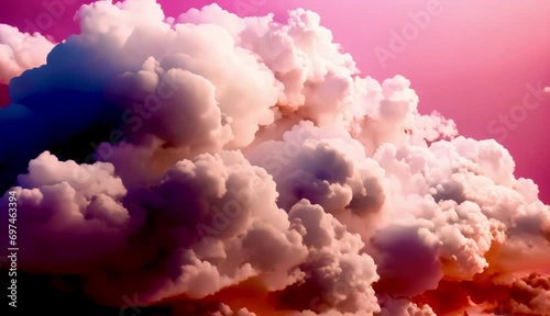background with pink clouds in slow motion