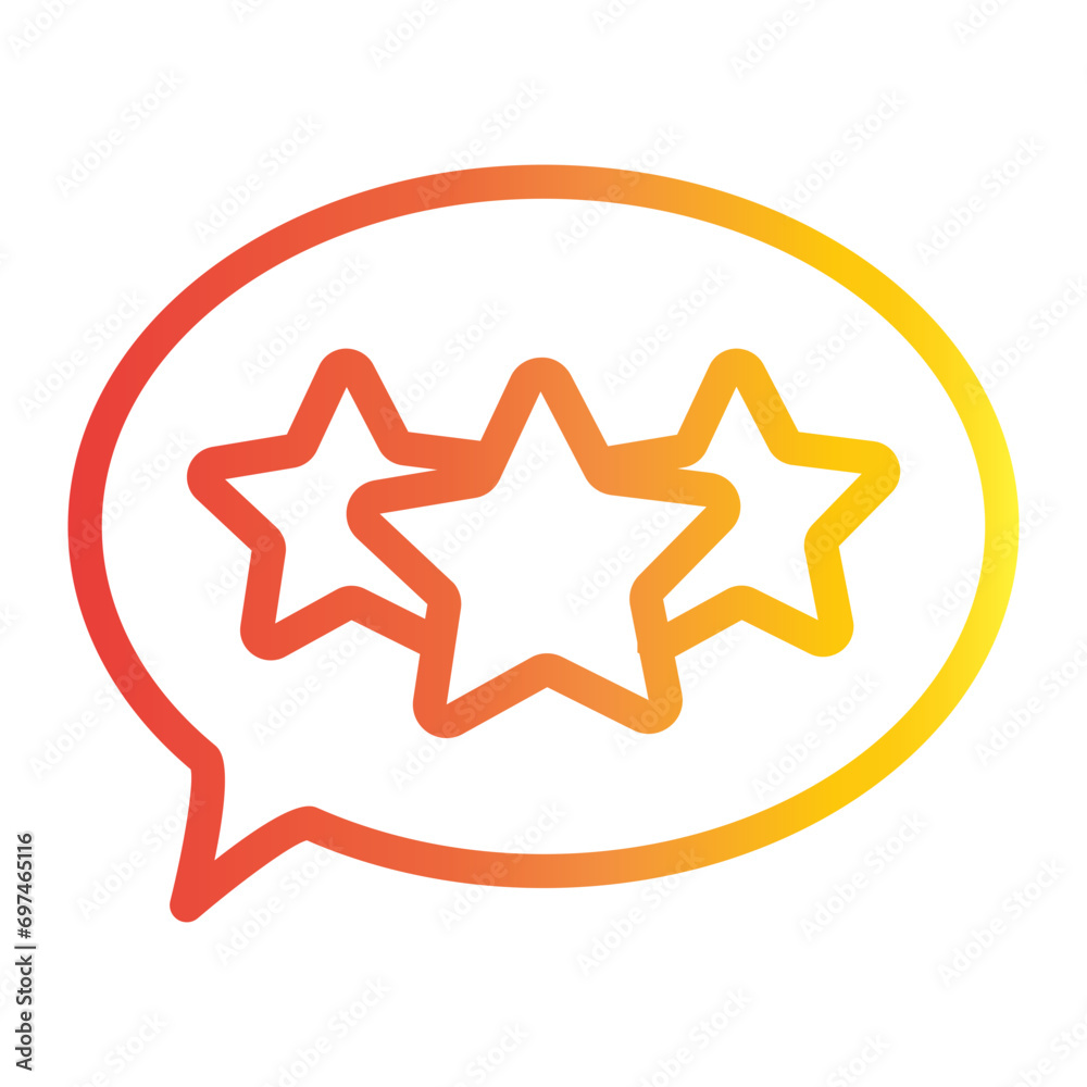 social media icon on line gradient style. rating icon social media icon on line gradient style. rating icon