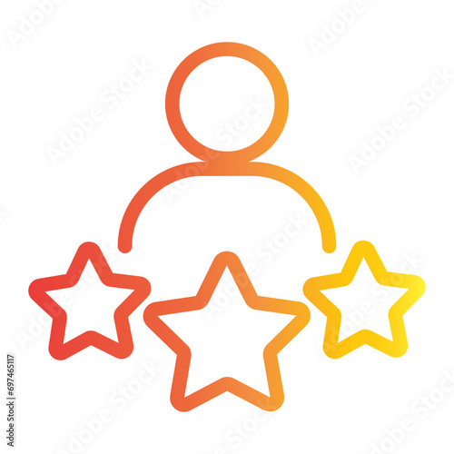social media icon on line gradient style