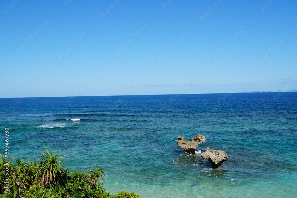 Turquoise Sea and Heart Rock, Kouri Island - Okinawa Turquoise Sea and Heart Rock, Kouri Island - Okinawa