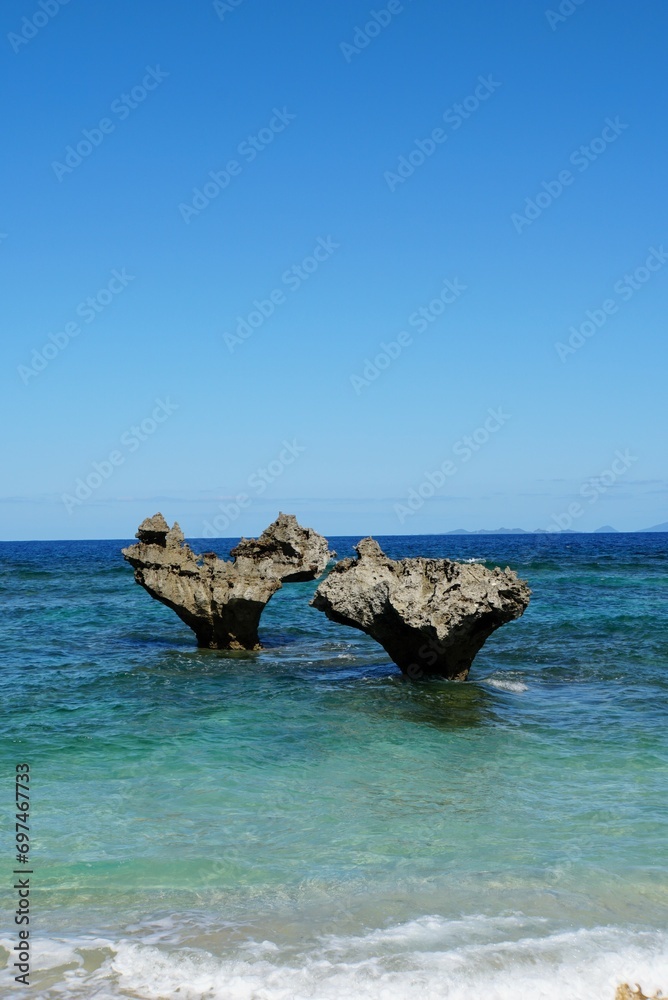 Turquoise Sea and Heart Rock, Kouri Island - Okinawa Turquoise Sea and Heart Rock, Kouri Island - Okinawa