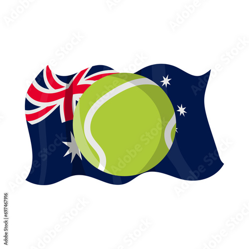 australia tennis illustration
