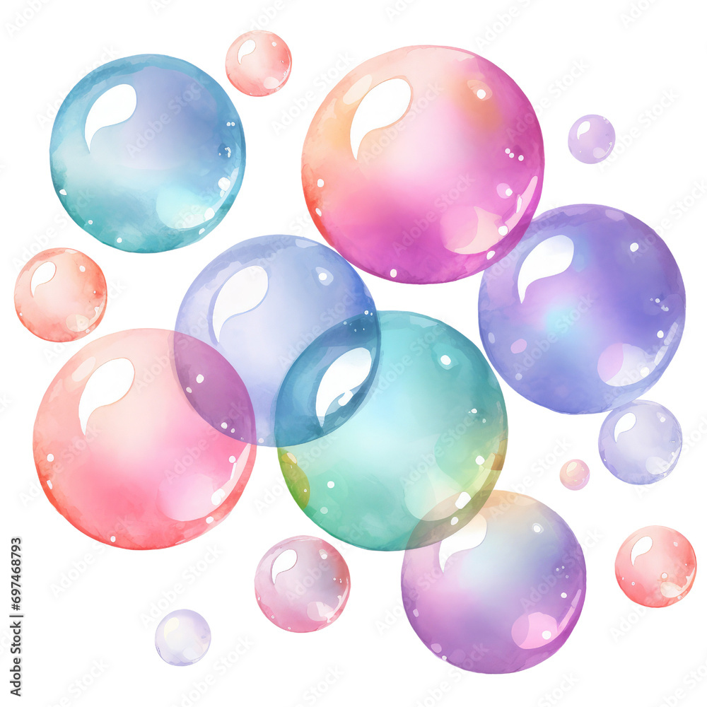 Watercolor Iridescent Soap Bubbles Translucent, Shiny, and Playful Clipart, Pastel Rainbow Floating Colorful Translucent Bubble, Baby Shower, Valentines, Birthday, Isolated on White Background Watercolor Iridescent Soap Bubbles Translucent, Shiny, and Playful Clipart, Pastel Rainbow Floating Colorful Translucent Bubble, Baby Shower, Valentines, Birthday, Isolated on White Background