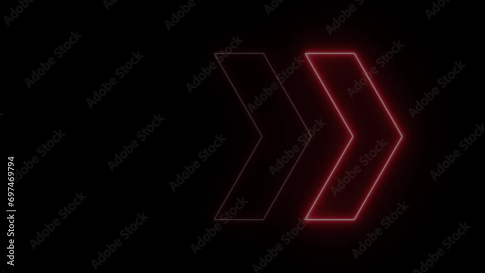 Neon arrow. Moving arrow motion. Animation arrow on black background motion. Neon arrow. Moving arrow motion. Animation arrow on black background motion.