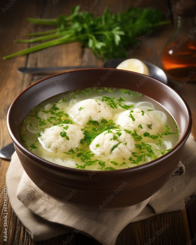 Savor the warm, homey goodness of matzo ball soup, as the delicate morsels of matzo dough are lovingly handmade and enveloped in a broth infused with deep flavors of herbs and es. Savor the warm, homey goodness of matzo ball soup, as the delicate morsels of matzo dough are lovingly handmade and enveloped in a broth infused with deep flavors of herbs and es.