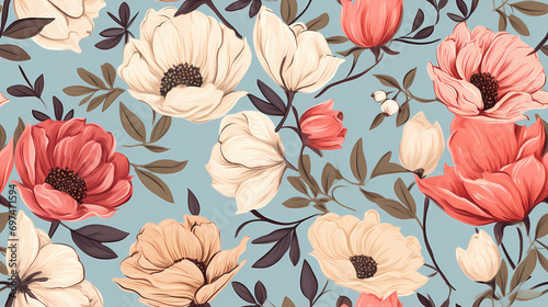 vintage floral seamless pattern © Asep